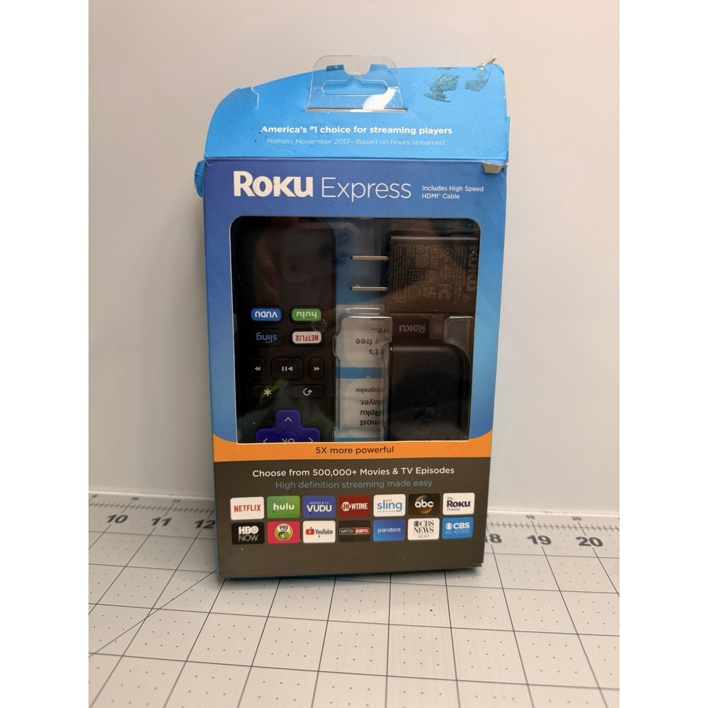 Roku‎ Express HD Streaming Media Player (3900R) - Open Box/Damaged Packaging